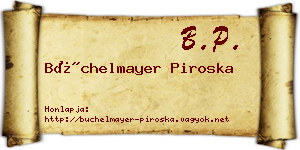 Büchelmayer Piroska névjegykártya